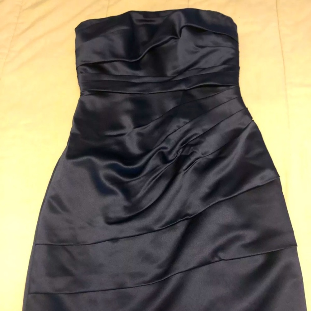 DaVinci Bridesmaid/Homecoming/Cocktail Navy Blue Short Dress